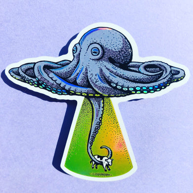 Unidentified Flying Octopus Sticker