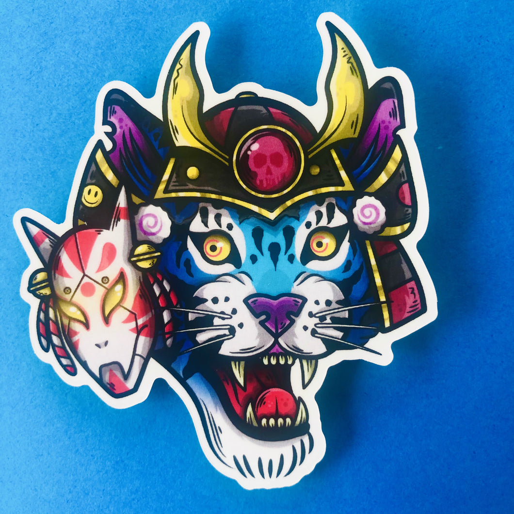 Samurai Tiger Sticker