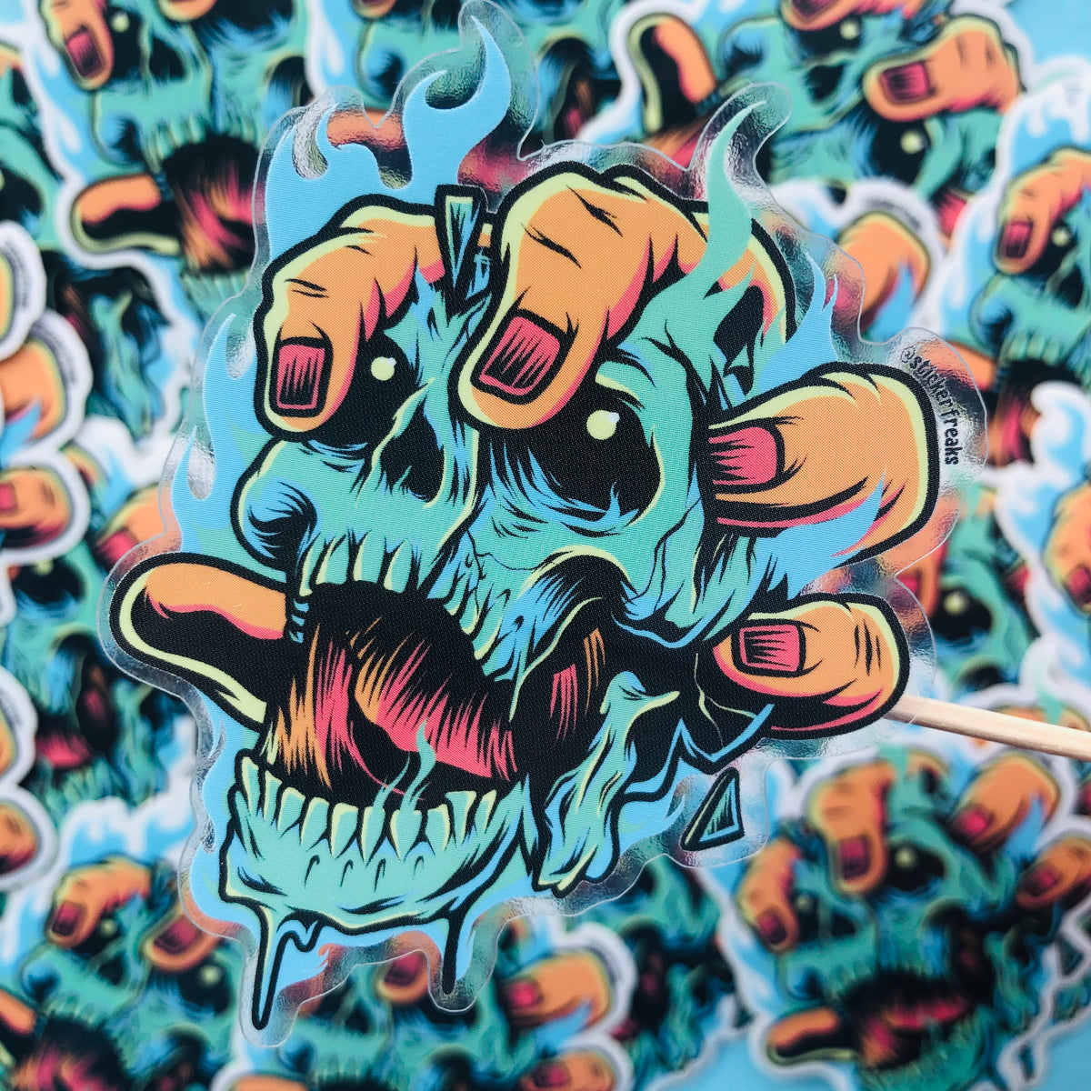 Fire Skull Sticker – STICKER FREAKS