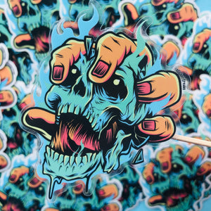 Fire Skull Sticker